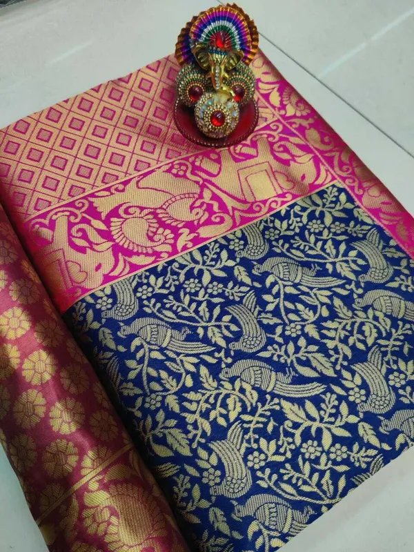 Blue_Embellished_Banarasi_Georgette_Saree_(Blue)